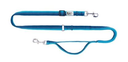 Laisse pour chien, bungee active bleu 4 en 1, RC Pets